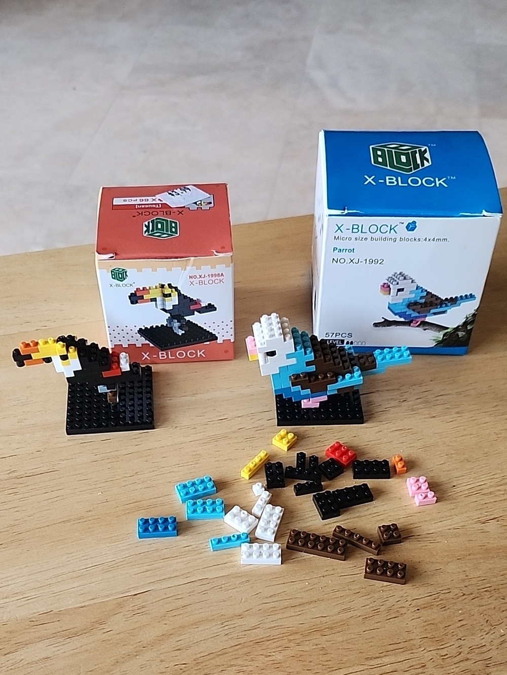 X-BLOCK Micro Building Blocks Toucan & Parrot Sets (2)